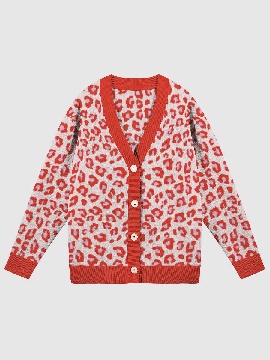 Leopard Print Red and Pink Cardigan product image (1)