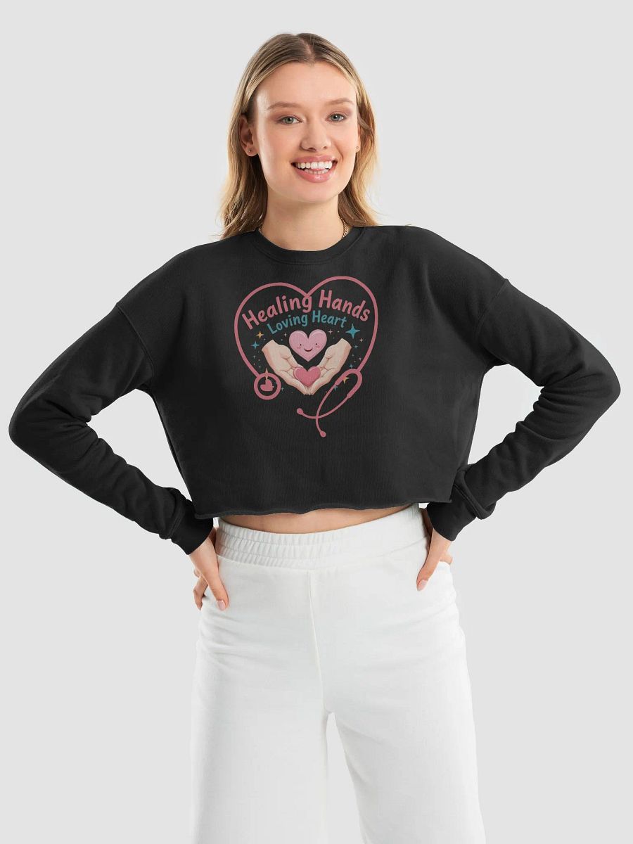 Healing Hearts Stethoscope Crop Sweatshirt product image (25)