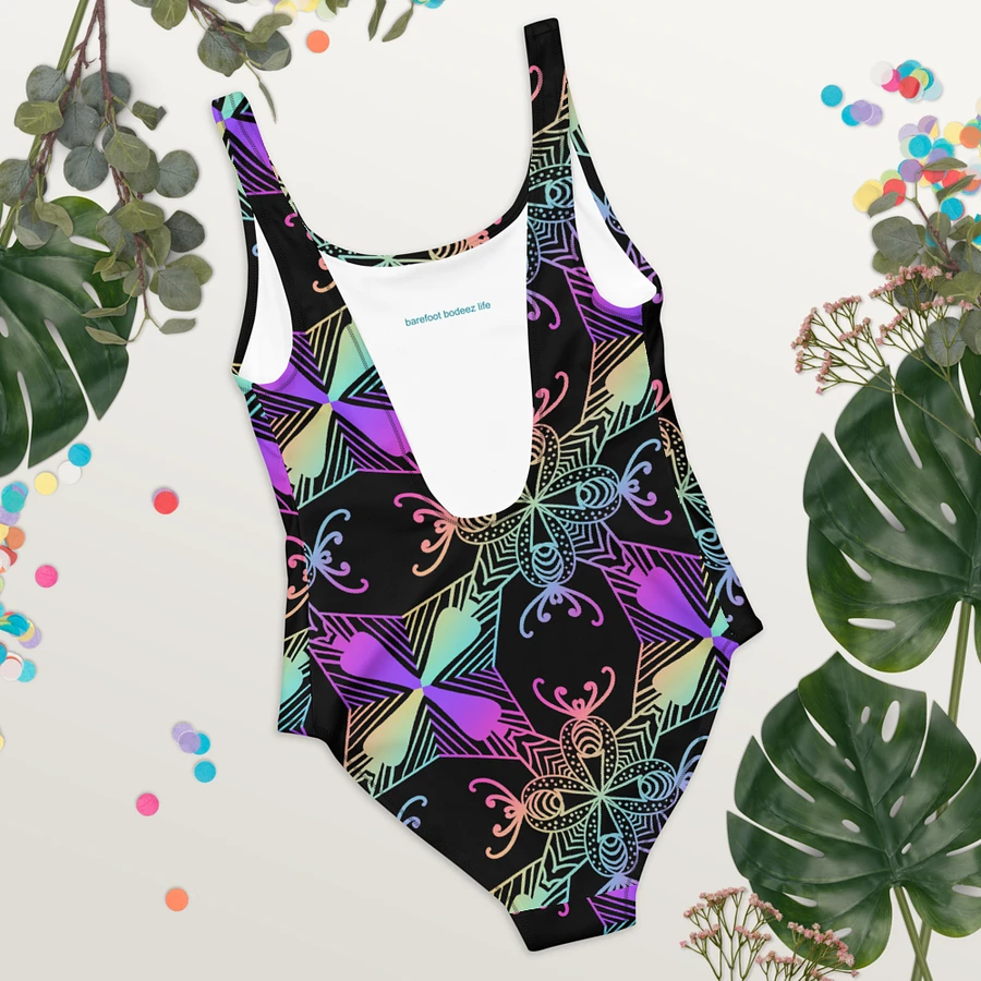 Multicolour Pattern on Black Swimsuit product image (5)