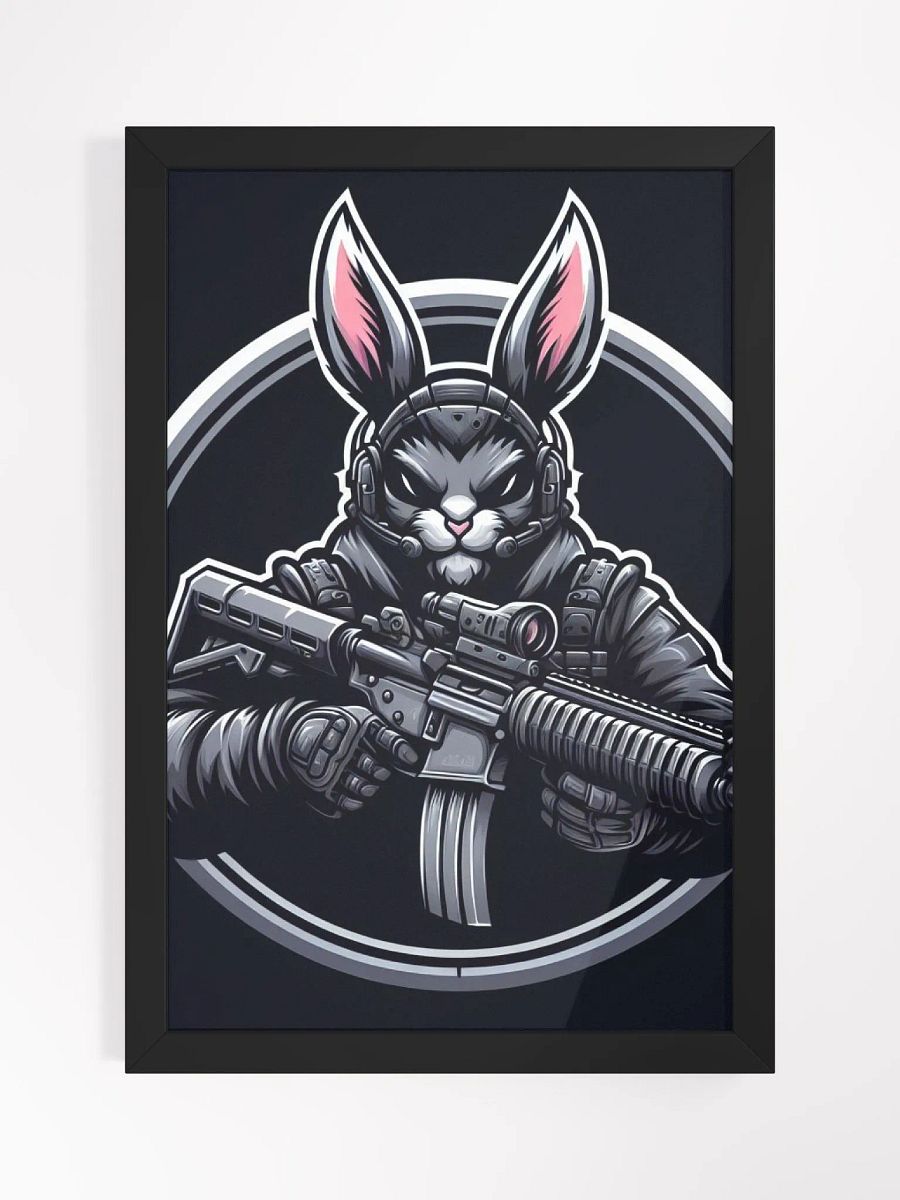 badass rabbit poster product image (1)