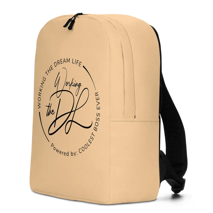 Work the Dream Life – Cream Minimalist All-Over Print Backpack for Work, Travel & Everyday Use product image (2)