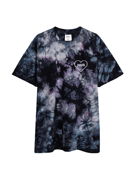POON - WHT SMALL LOGO-Oversized Tie-Dye T product image (1)