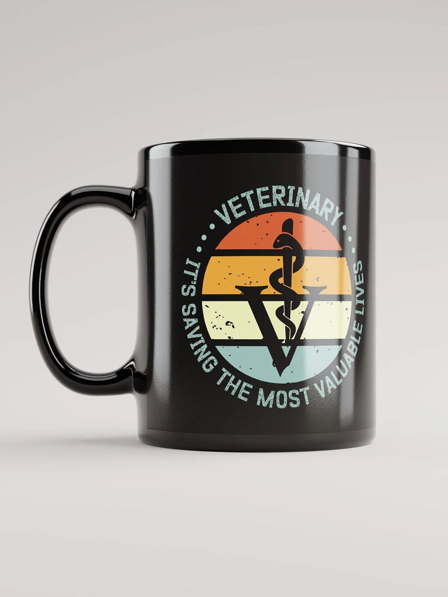 "saving the most valuable lives" black glossy mug product image (6)