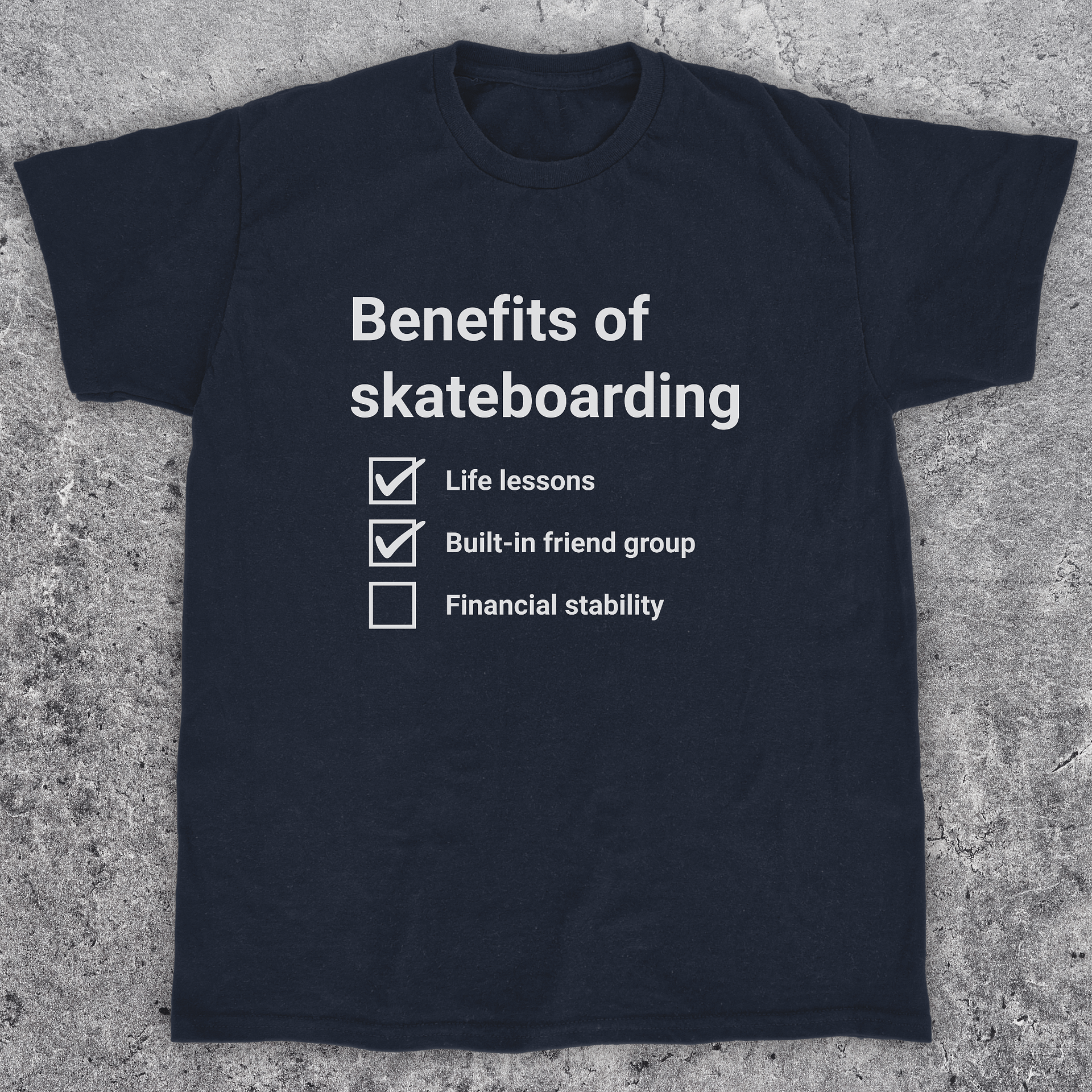 Benefits of skateboarding, Funny skate t-shirt, Unisex product image (1)