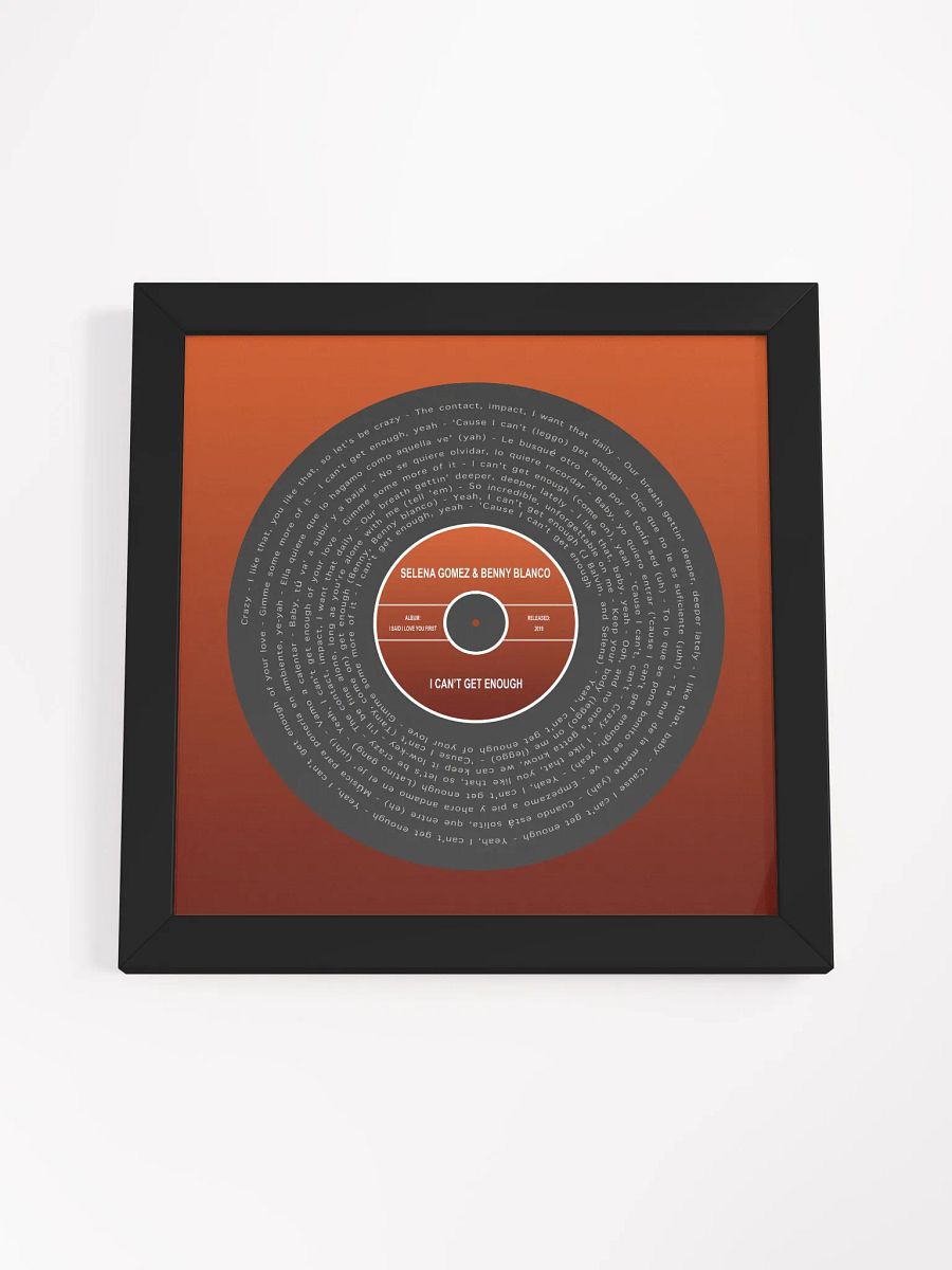 SELENA GOMEZ & BENNY BLANCO - I CAN'T GET ENOUGH VINYL POSTER product image (47)