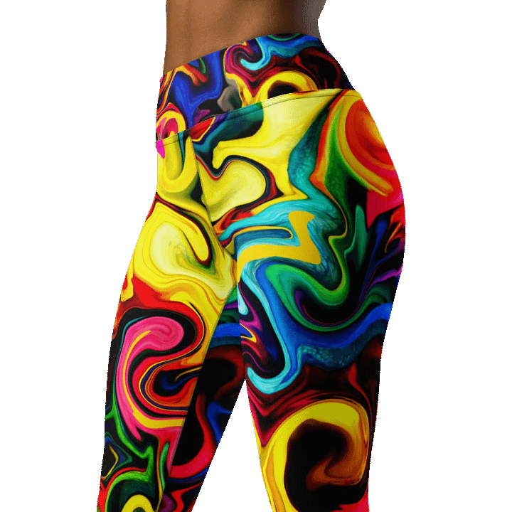 Vibrant Rainbow Patterned Yoga Pants | Bold & Colorful Leggings for Everyday Use product image (1)