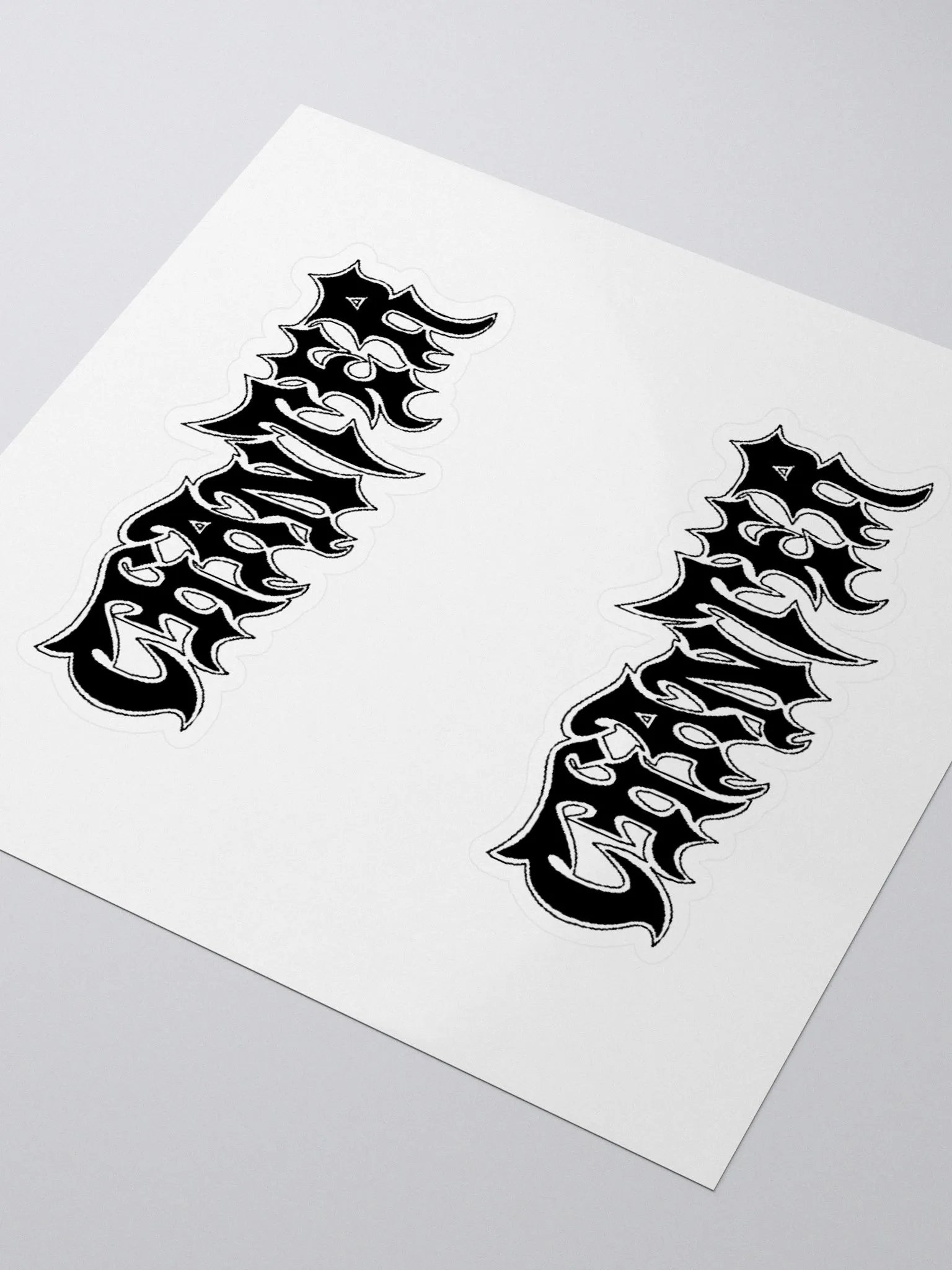 2 Black Chanter Logo Kiss Cut Stickers product image (8)