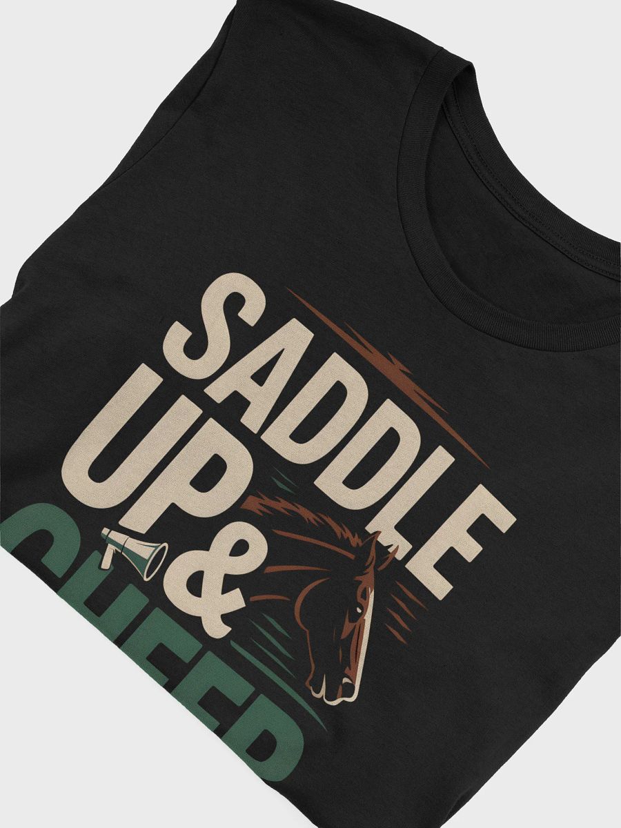 Saddle Up And Cheer Graphic Tee | Western Spirit Horse Design product image (5)