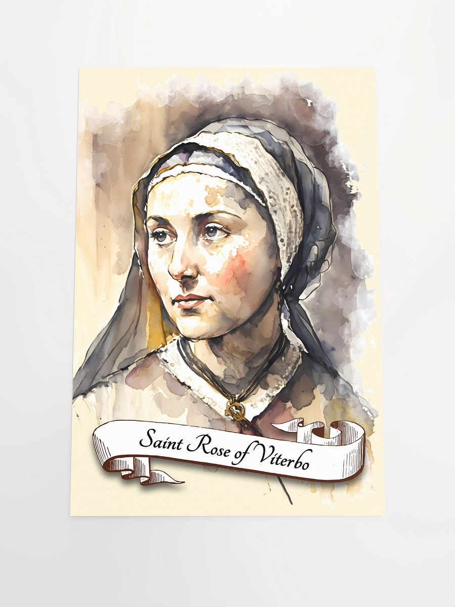 Saint Rose Of Viterbo Patron Saint of the City of Viterbo and of People in Exile Matte Poster product image (3)