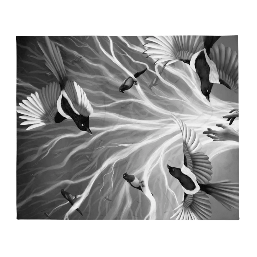 The Magpie Tree Throw Blanket product image (4)