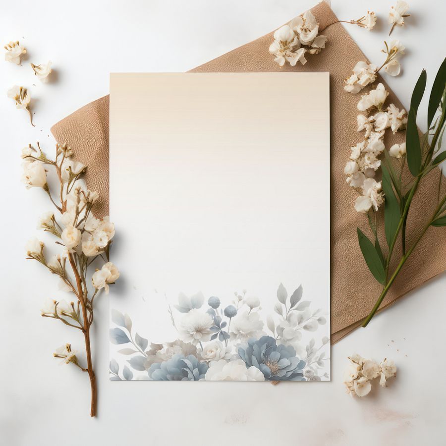 Floral Letter Writing Digital Paper Collection product image (6)