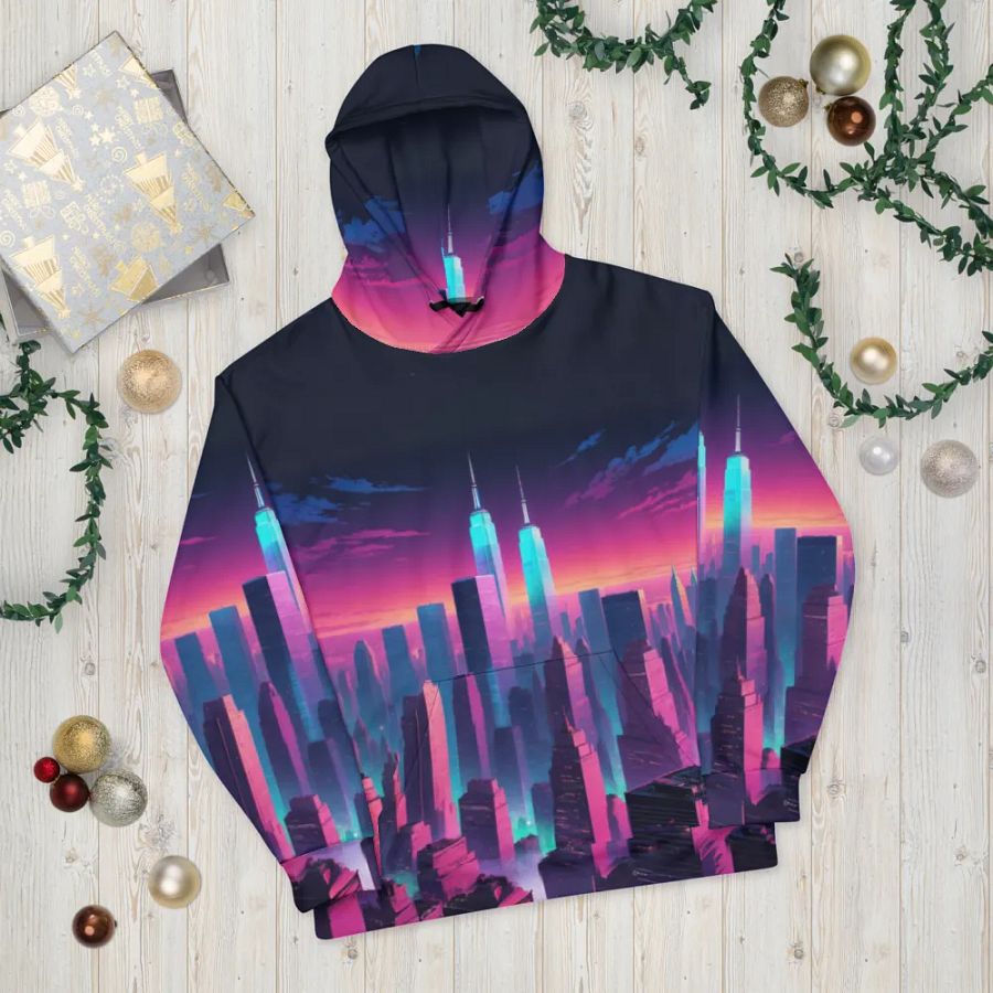 Vaporwave New York City All Over Print Hoodie product image (9)