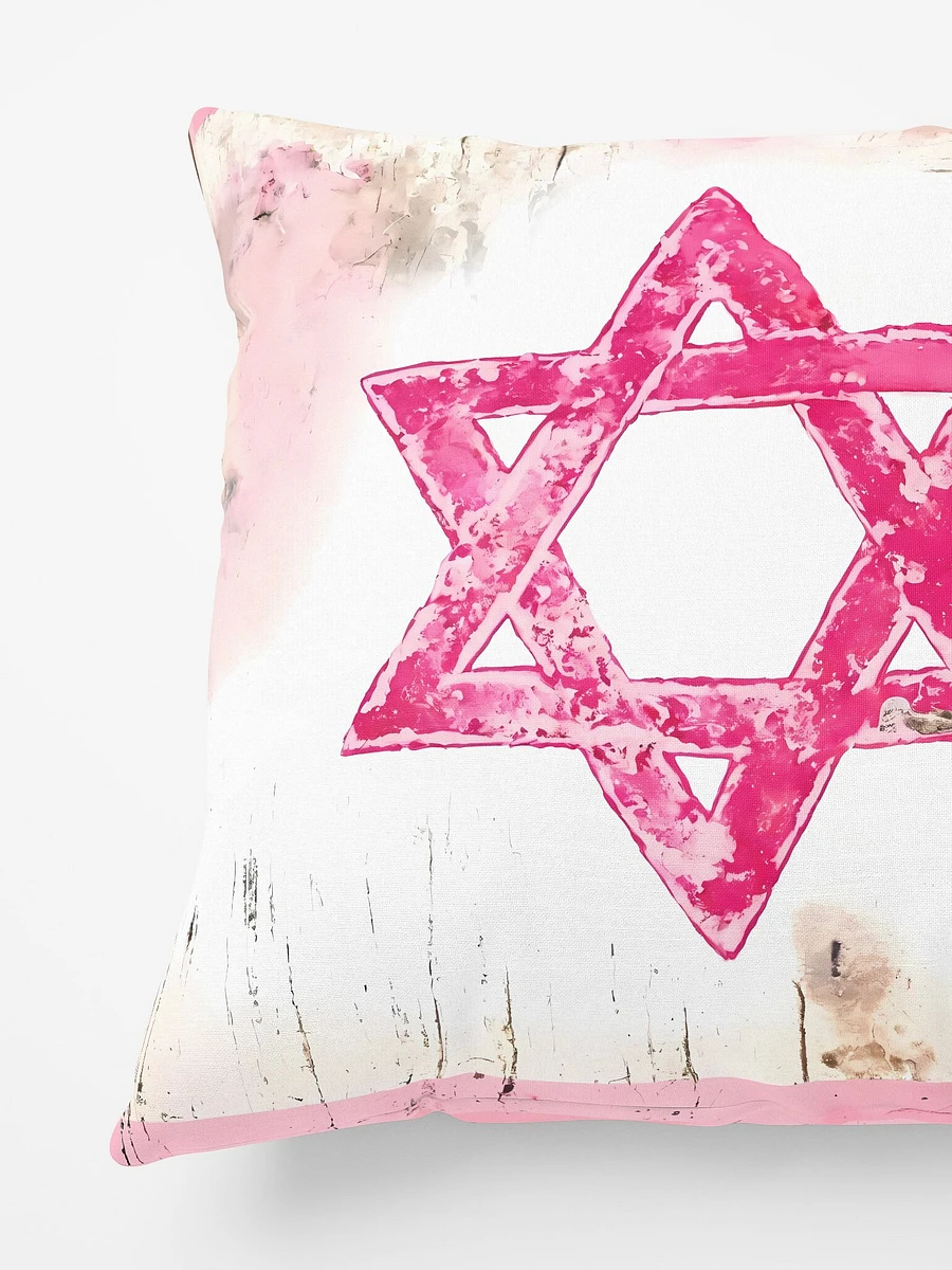 Shabby Chic Pink Star of David Pillow product image (4)