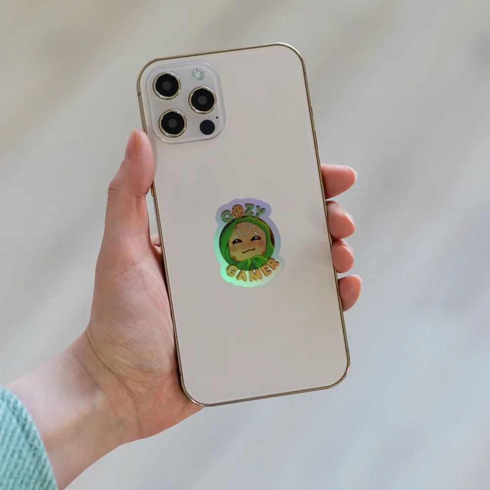 Cozy Gamer Holographic Sticker product image (8)