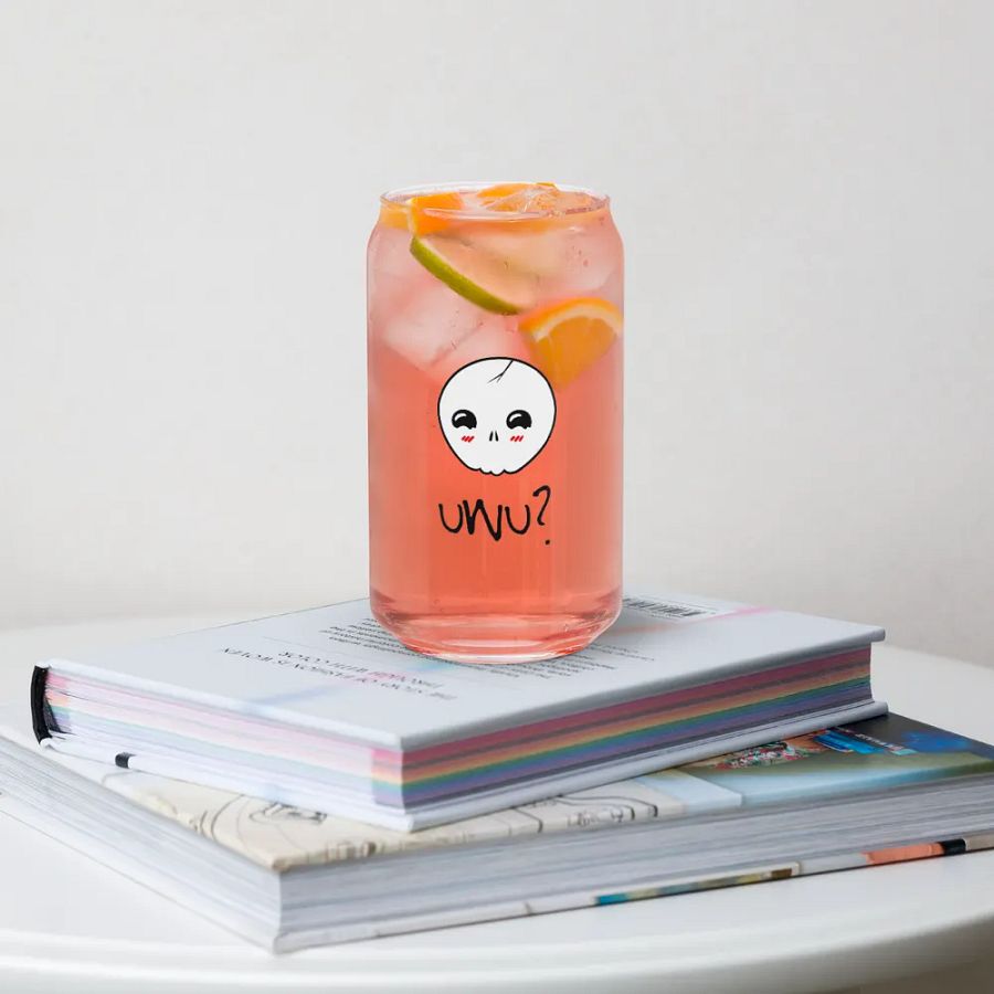 uWu Skull || 16 oz CAN SHAPED GLASS product image (34)