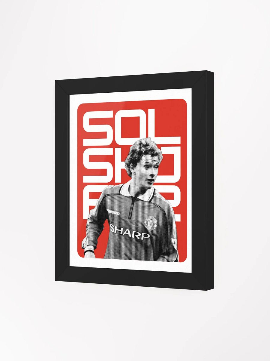 Ole Gunnar Solskjær BW Manchester United Name Art Framed Print product image (4)