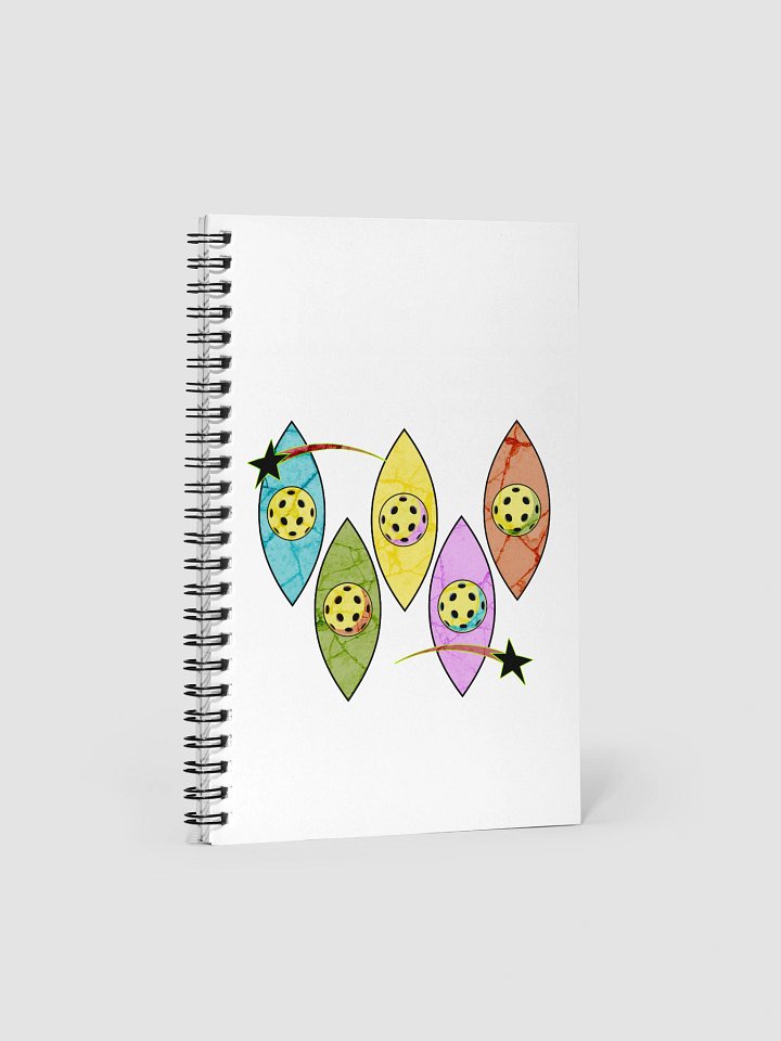Mid Century Y2K Pickleball Whimsical Wonderland Spiral Notebook product image (2)