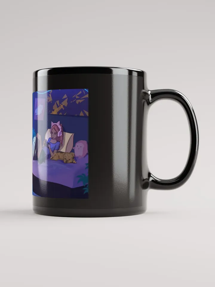 Mykah starting soon screen black mug product image (1)
