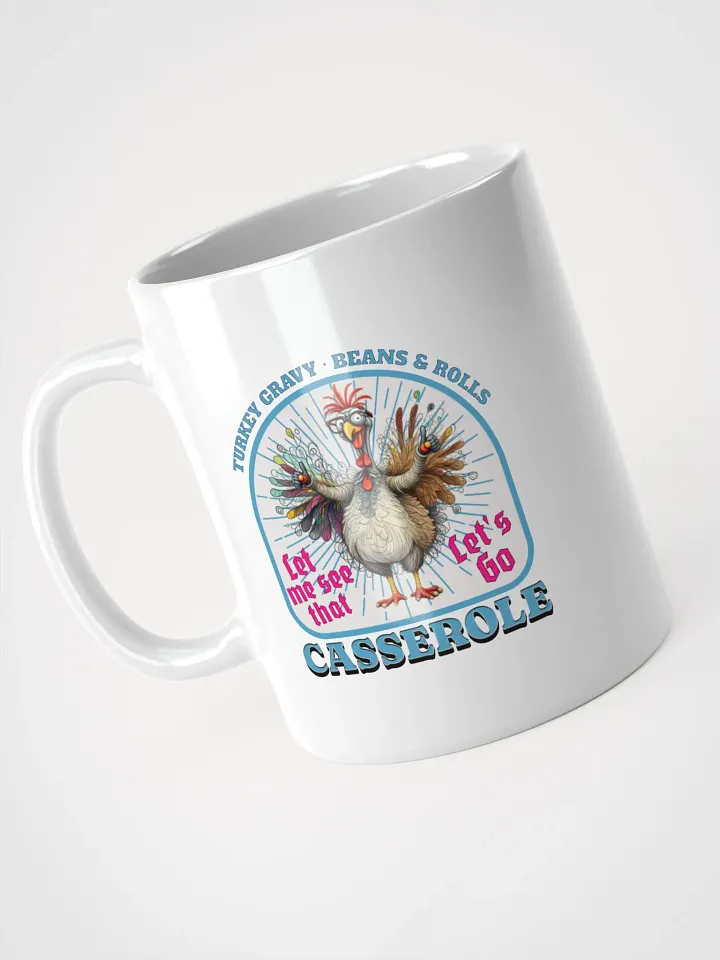 Turkey Gravy Beans And Rolls Casserole Quirky Glasses Mug product image (2)
