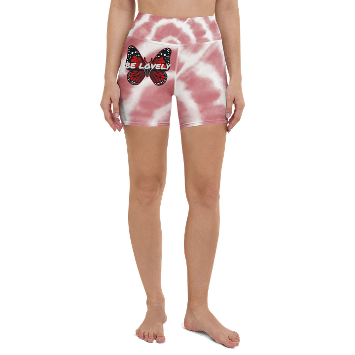 Be Lovely Butterfly Yoga Shorts Women Circle tie dye 2 product image (1)