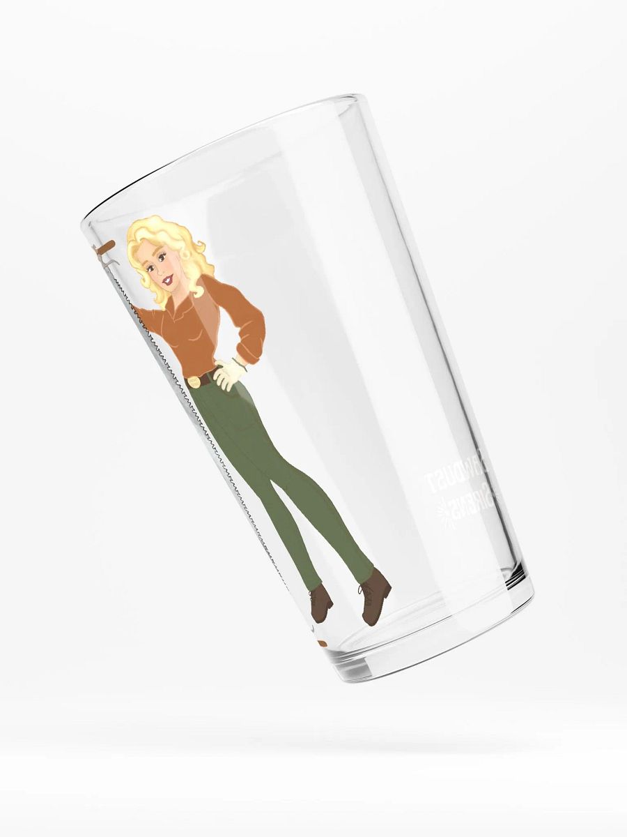 Crosscut Saw Blonde Dolly Pinup Pint Glass product image (3)