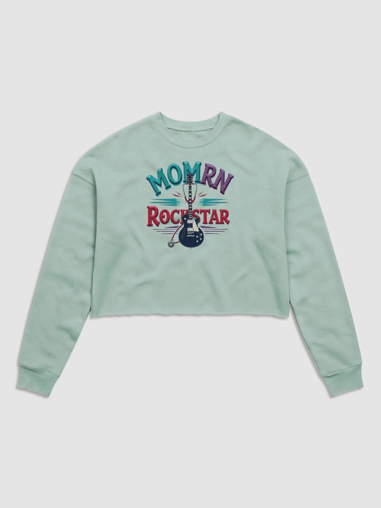 Rockstar Nurse Mom Crop Sweatshirt product image (4)