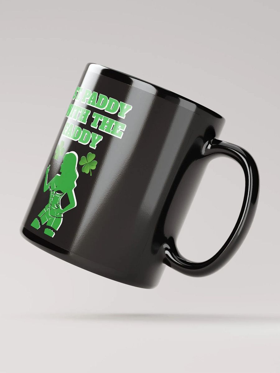 St. Paddy With The Faddy St. Patrick's Day Black Mug product image (5)
