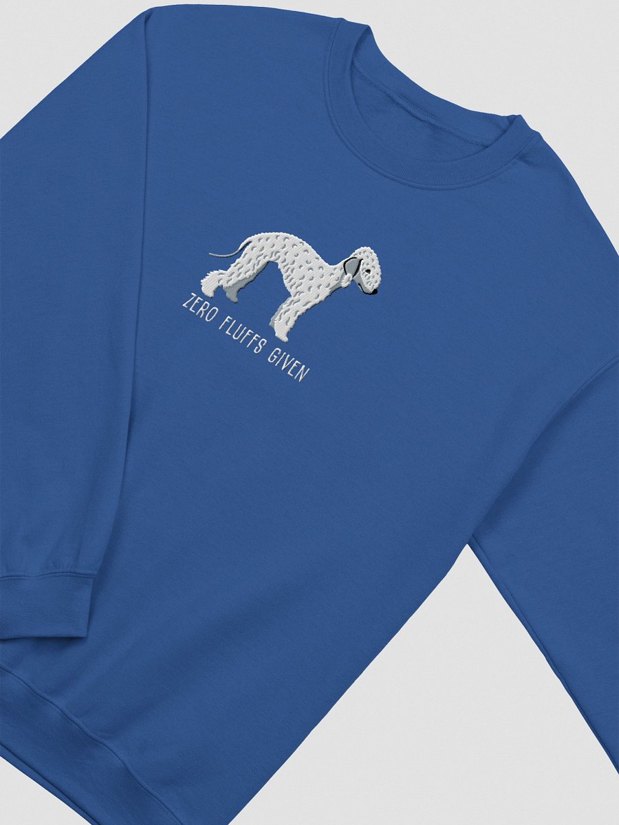 Zero Fluffs Given Sweatshirt (Embroidered) of a Bedlington Terrier(White) product image (9)