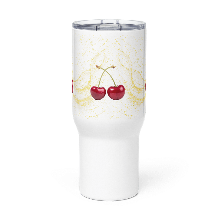 Golden Cherry Bliss Travel Mug gift for trendy ladies girls moms colleagues product image (3)