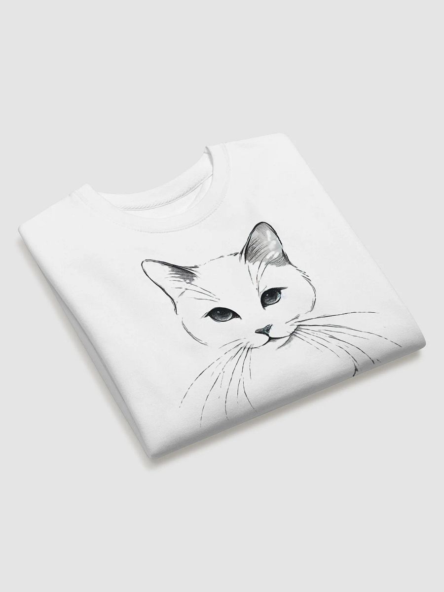 Elegant Feline Sketch Sweatshirt product image (3)
