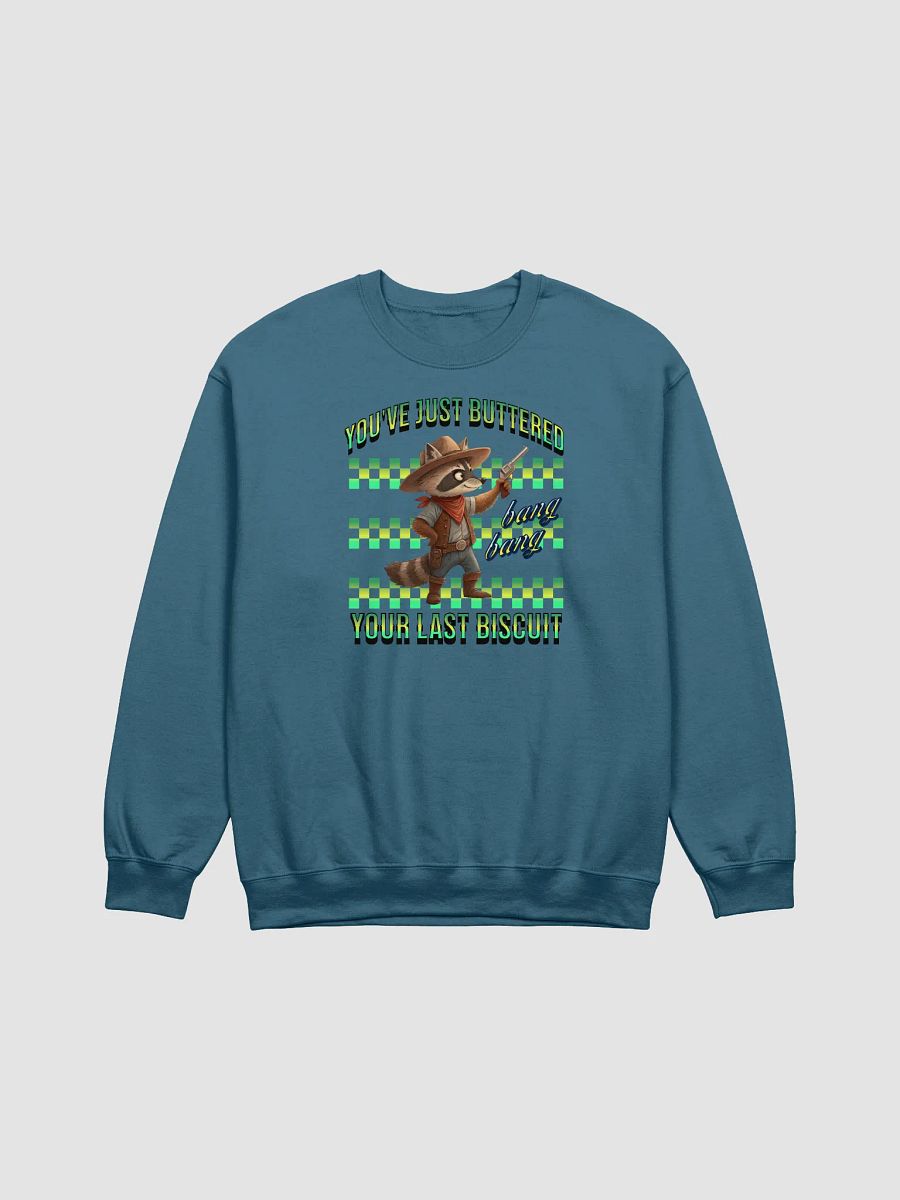 Youve Just Buttered Your Last Biscuit Raccoon Cowboy Crewneck product image (11)