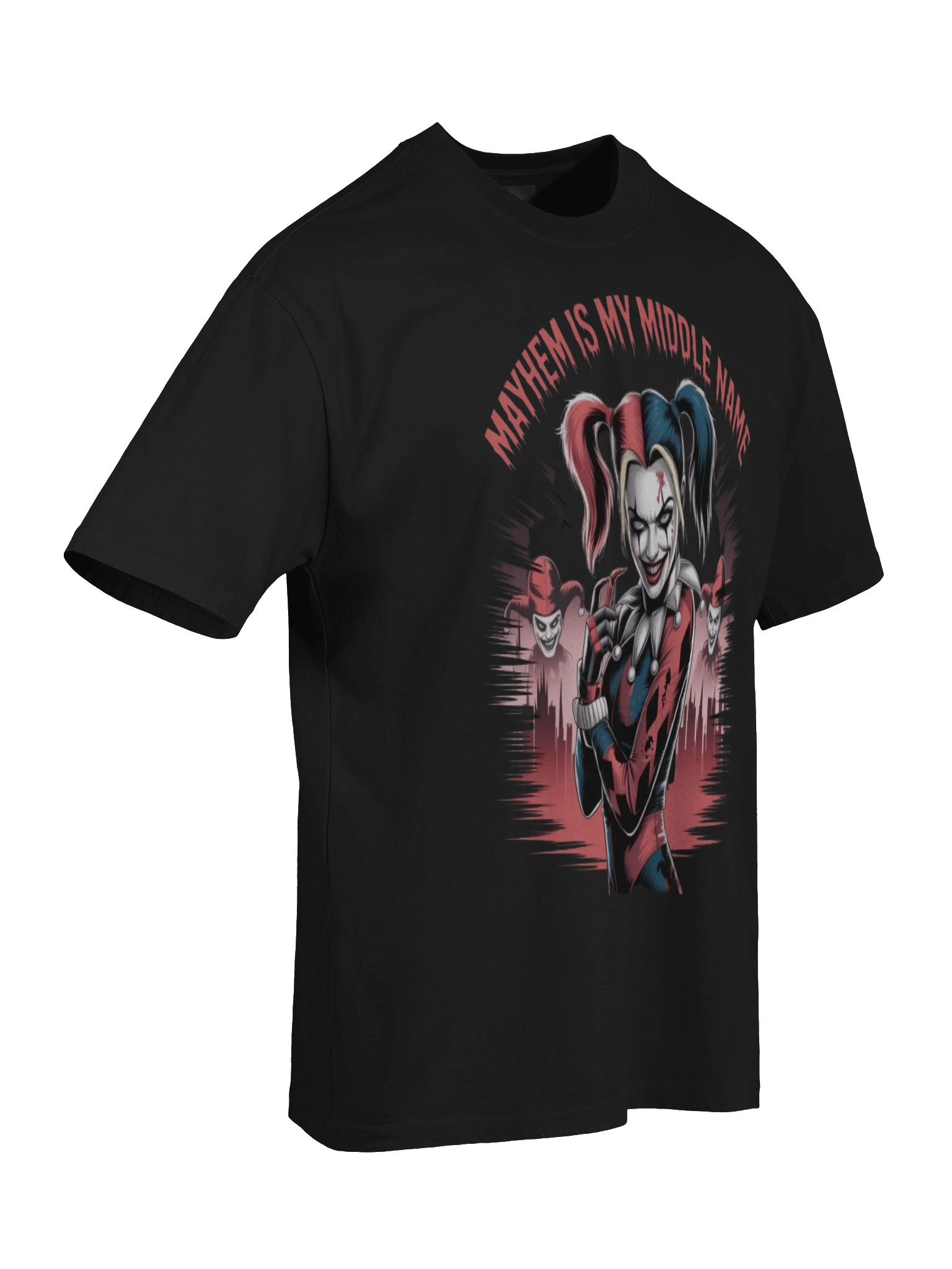 Harley Quinn 'Mayhem is My Middle Name' Oversized Faded T-Shirt product image (8)