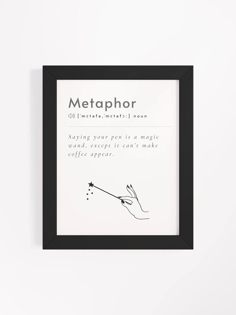 Metaphor Funny Definition Framed Matte Poster product image (1)