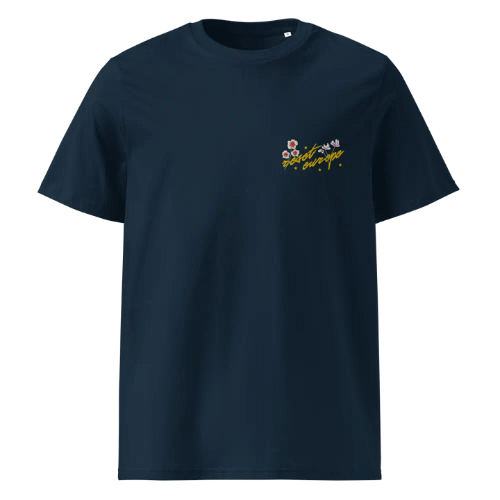reset europe w/ flowers embroidered t-shirt - 100% organic cotton product image (2)