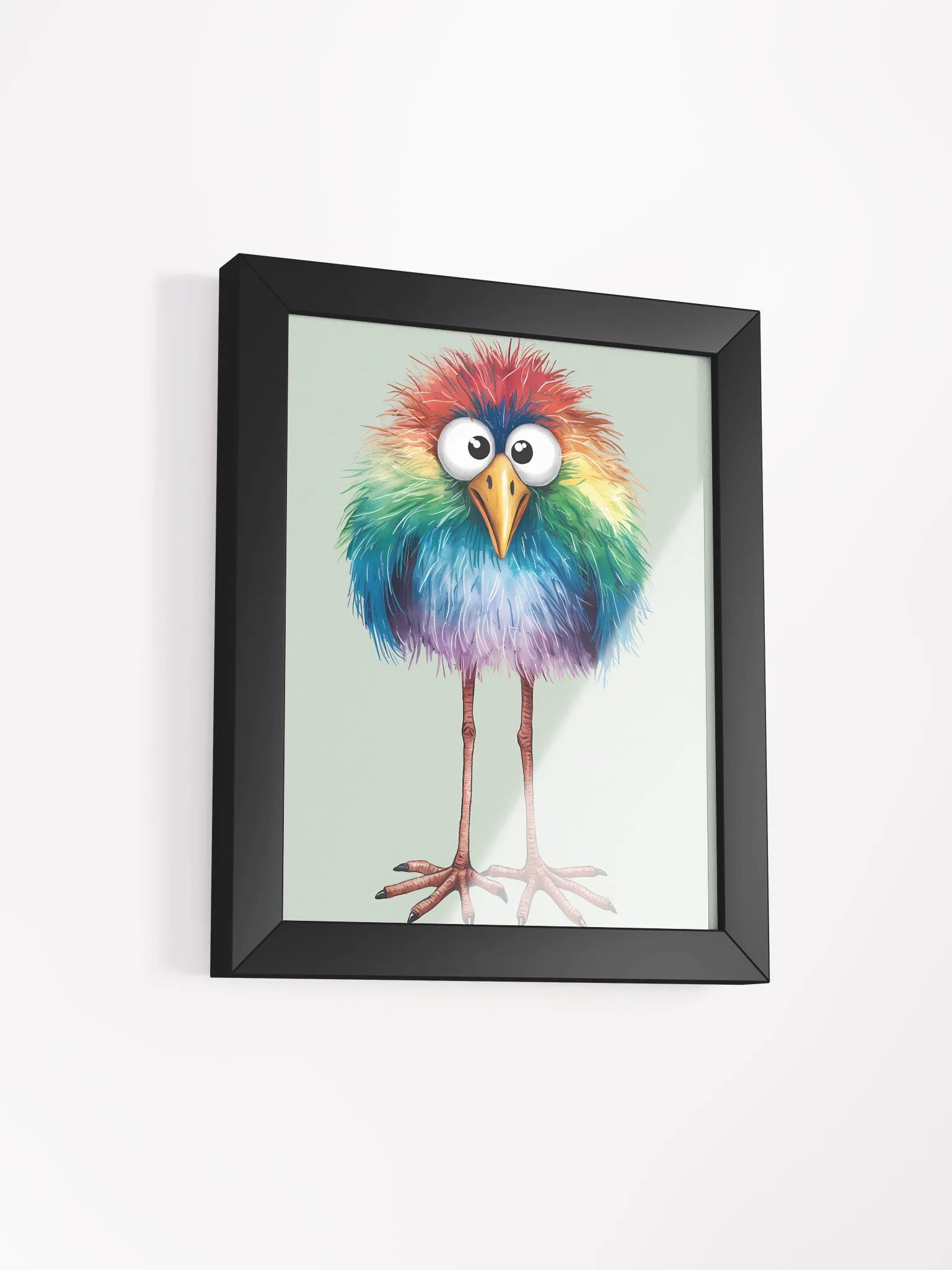 Whimsical Rainbow Bird Framed Poster product image (3)