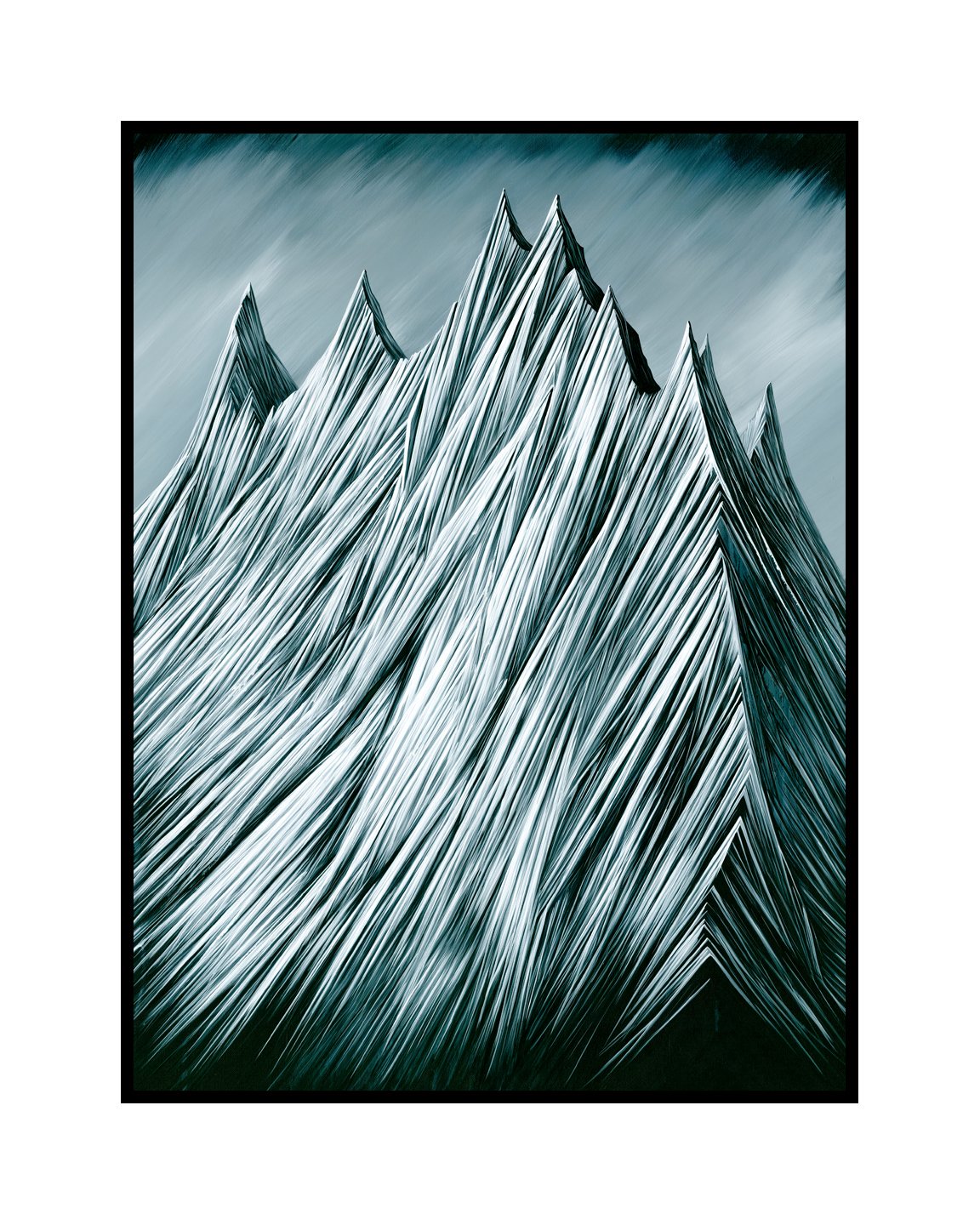 Towering Jagged Peaks - Mounted Print product image (1)