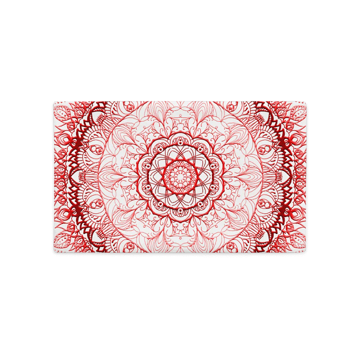 Vibrant Red Mandala Premium Pillow Case product image (5)