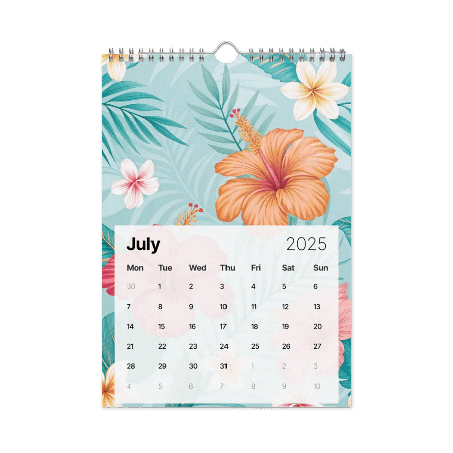 SEAMLESS FLORAL PATTERN WALL CALENDAR 2025 product image (7)