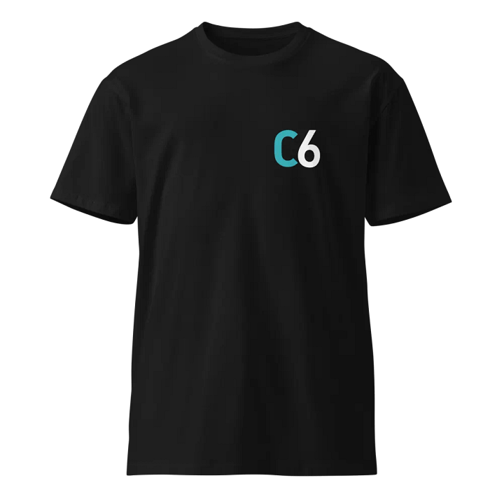 C6 - T-Shirt (White-Teal Logo) product image (1)