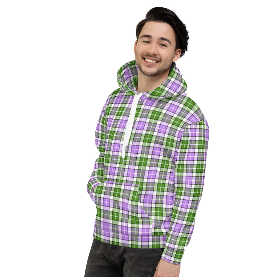 Lavender and Green Plaid Hoodie product image (4)