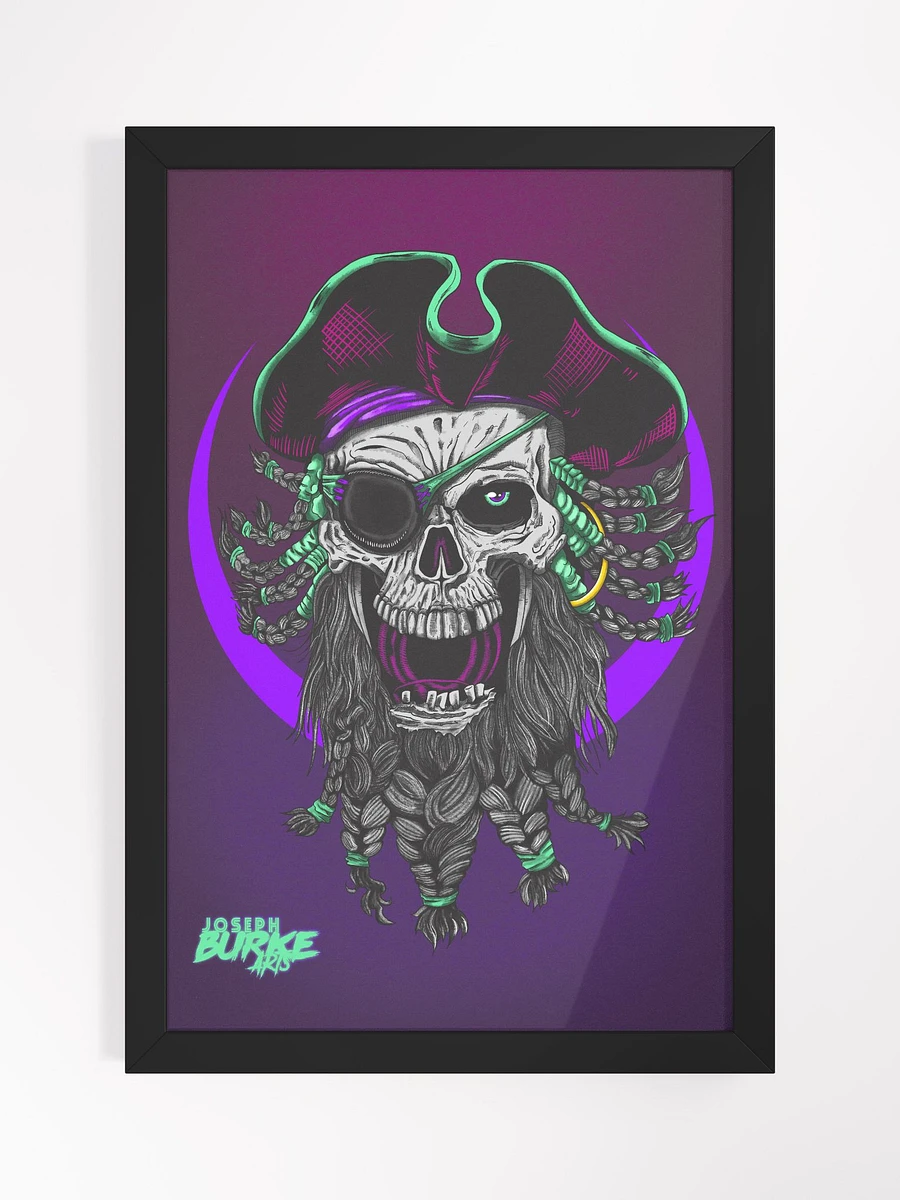 Synth-Pirate Hand Drawn Print Framed Art product image (2)