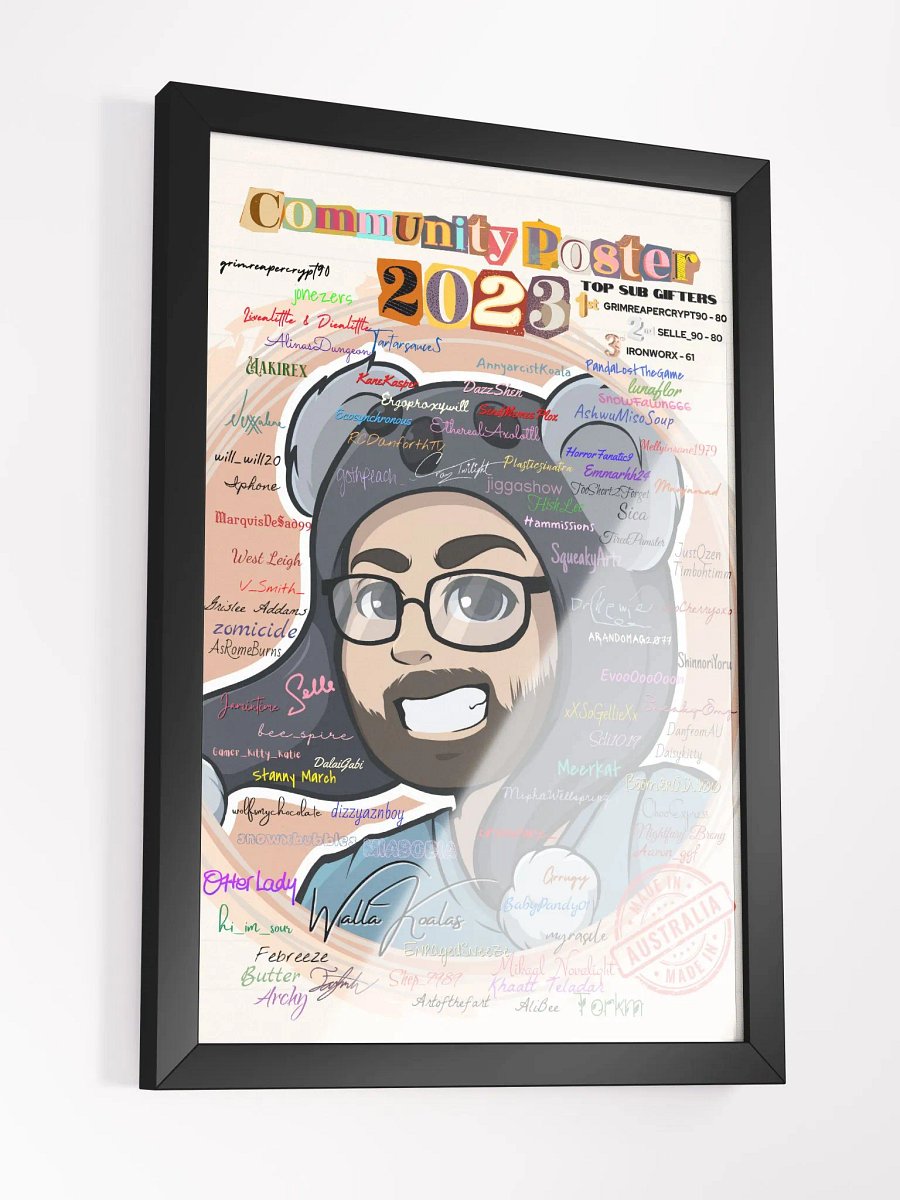 WallaKoalas Community Framed Poster of 2023. product image (3)