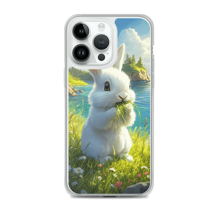 MagSafe® Clear Case for iPhone® – Happy meadow bunny product image (2)