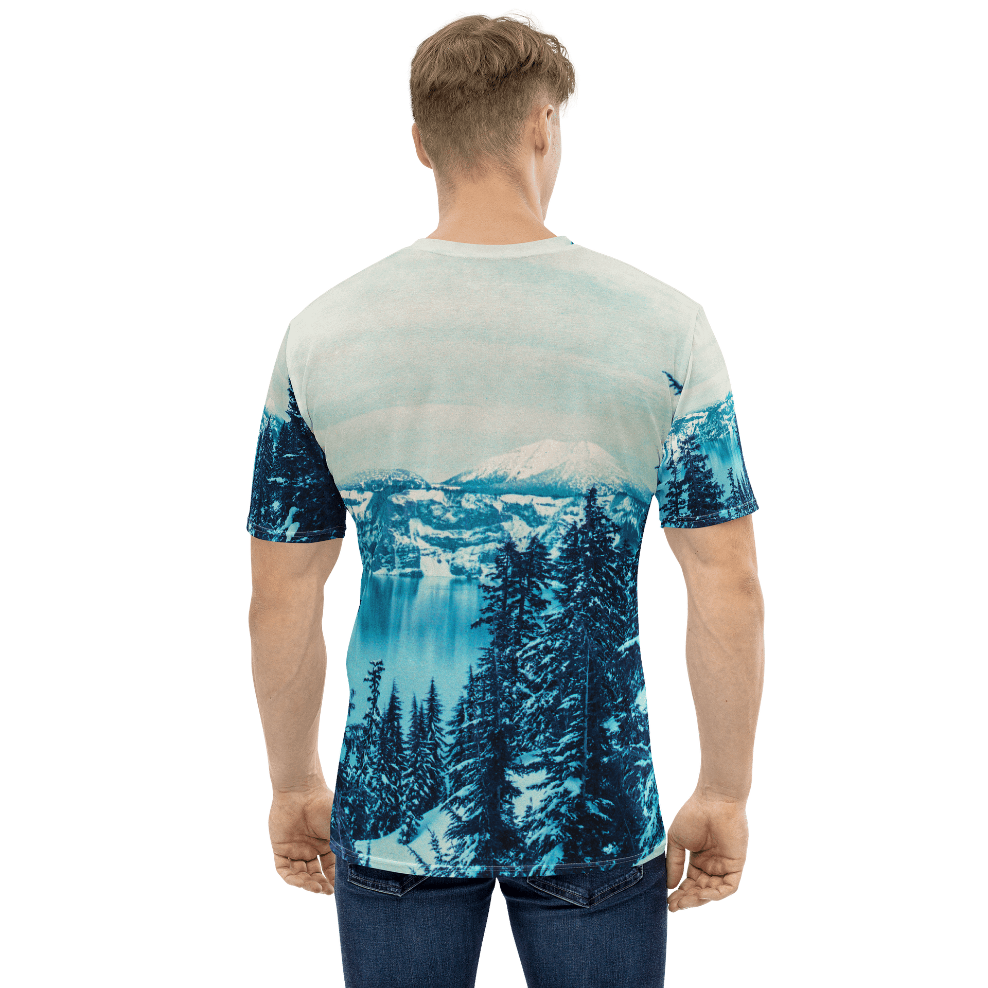 Crater Lake Lomopurple Print All Over Crew Tee product image (1)