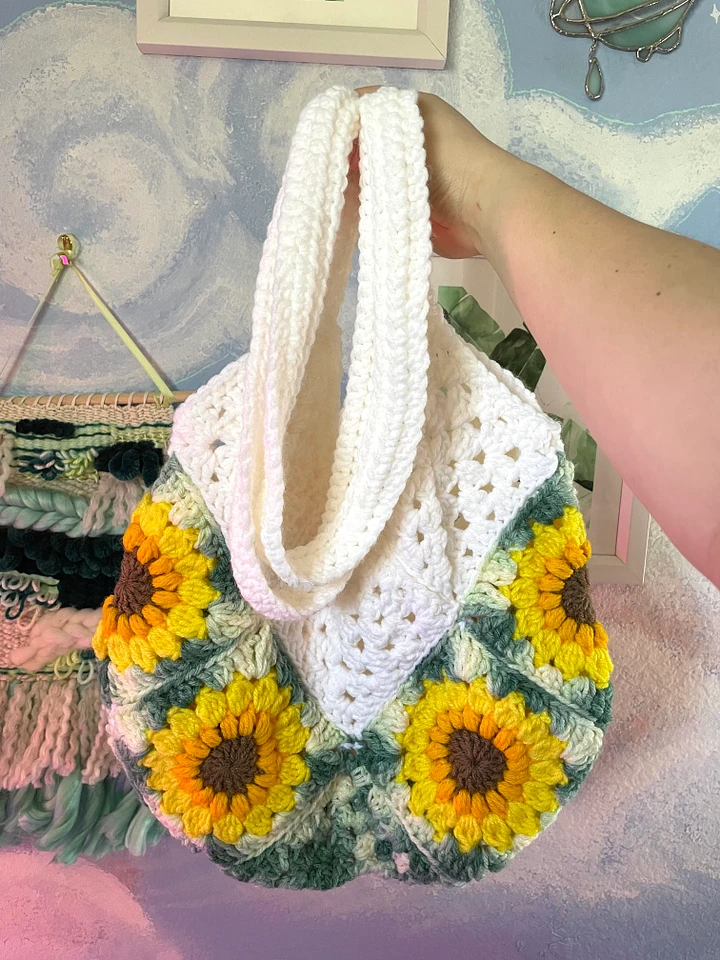 Sunflower Granny Square Crochet Bag product image (1)