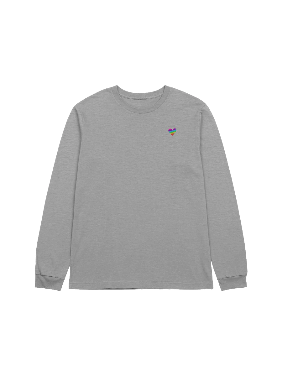 Rainbow Heart Bella+Canvas Supersoft Long Sleeve T-Shirt product image (1)