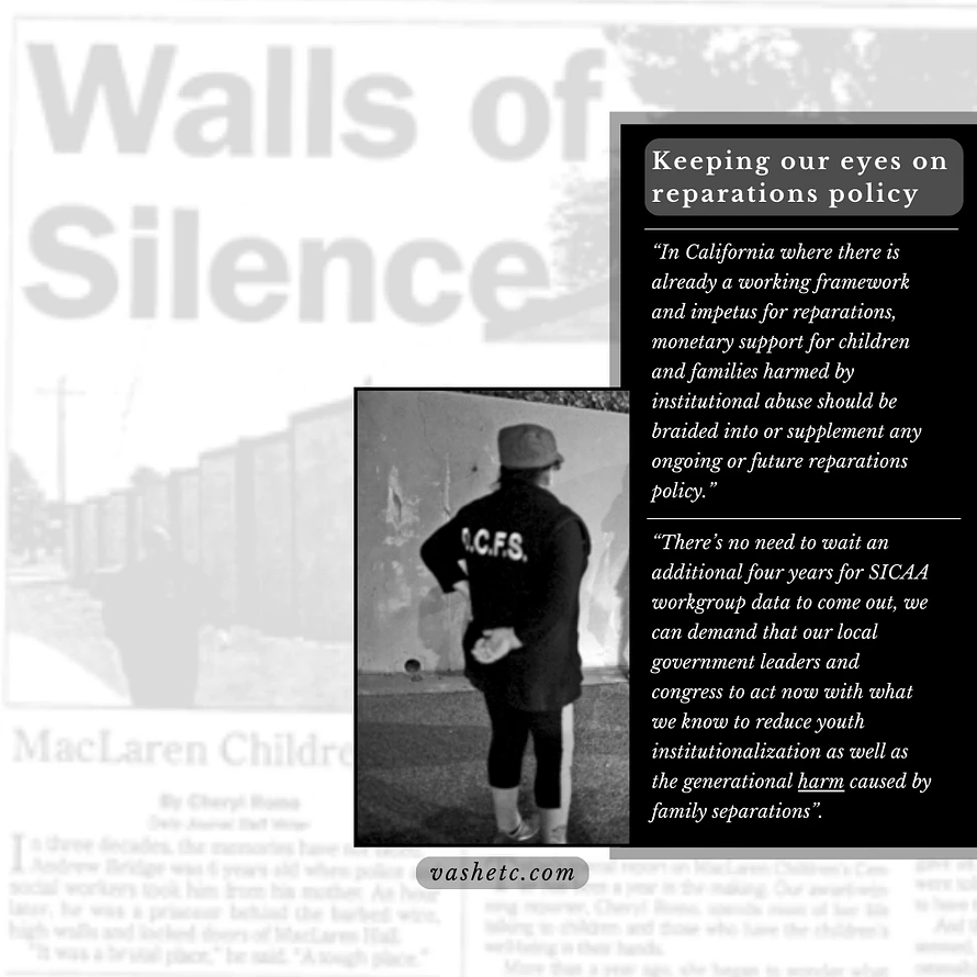 The background image says walls of silence and there’s a smaller image of a dcfs worker wearing a jacket that says dcfs on the back. There’s quotes from, the article on the right side