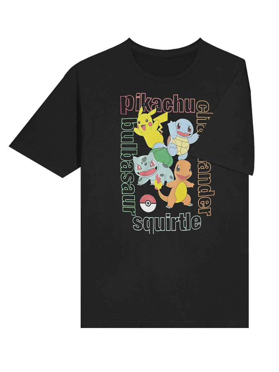 Pokémon Starter Squad T-Shirt – Pikachu, Bulbasaur, Charmander & Squirtle Tee product image (4)