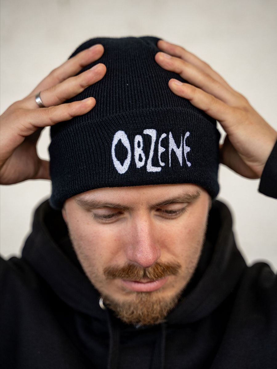 The Brutalist Beanie - BLACK BEANIE BRUTAL EMBROIDERED LOGO product image (3)