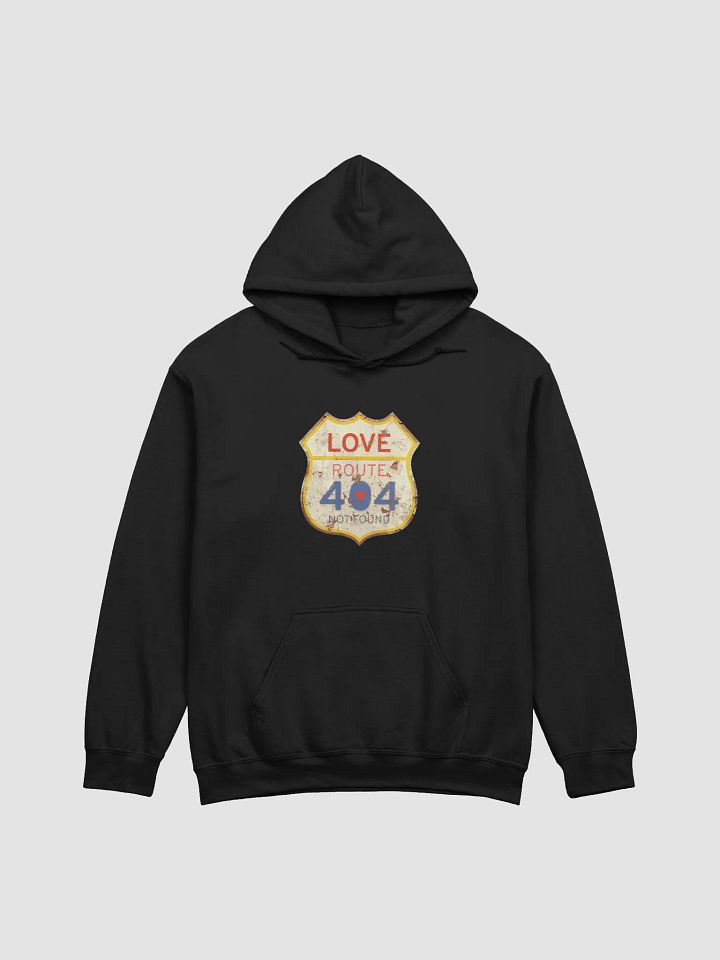 Vintage Love Route 404 Not Found Hoodie, Cozy Sweatshirt for Road Trip Lovers, Perfect Gift for Friends, Valentine's Day product image (1)